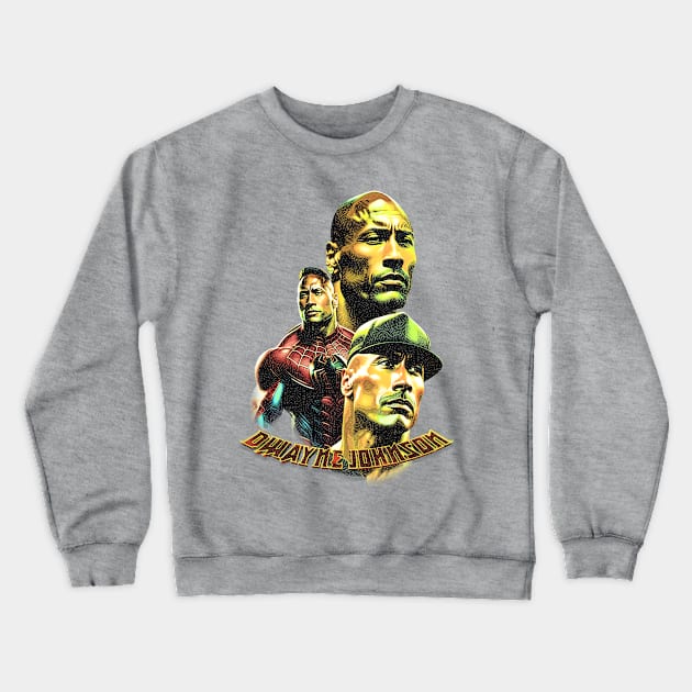 Dwayne Johnson - Engraving Style Crewneck Sweatshirt by Chase Merch